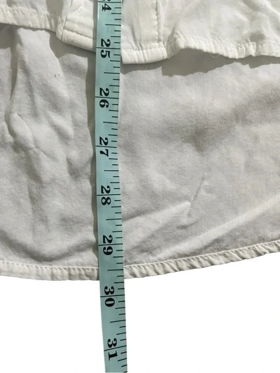 Velvet Heart Classic White Button-Up Linen Shirt Size M - Picture 4 of 8